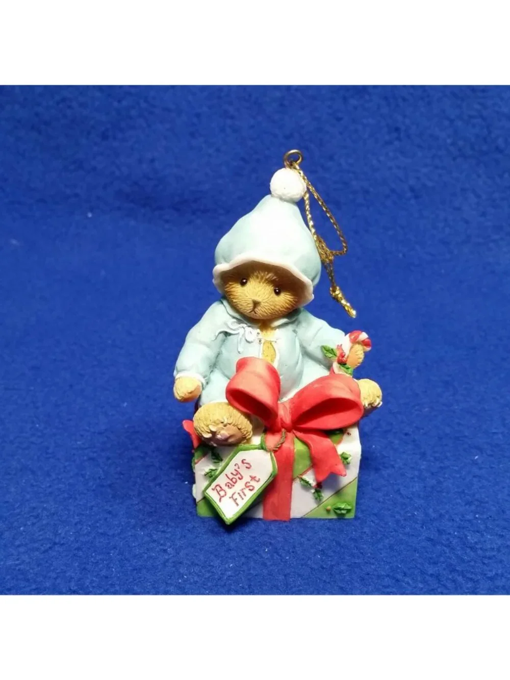Cherished Teddies Baby's First Ornament Boy Enesco 4102240 Avon Exclusive In Box